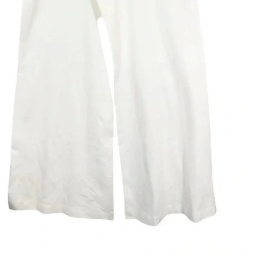 NEW RIPLEY RADER White Ponte Knit Wide Leg Pants Size 4 US Large